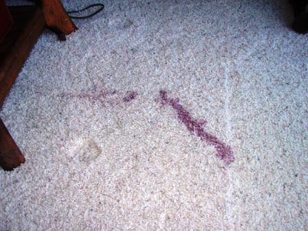 Red wine spill before